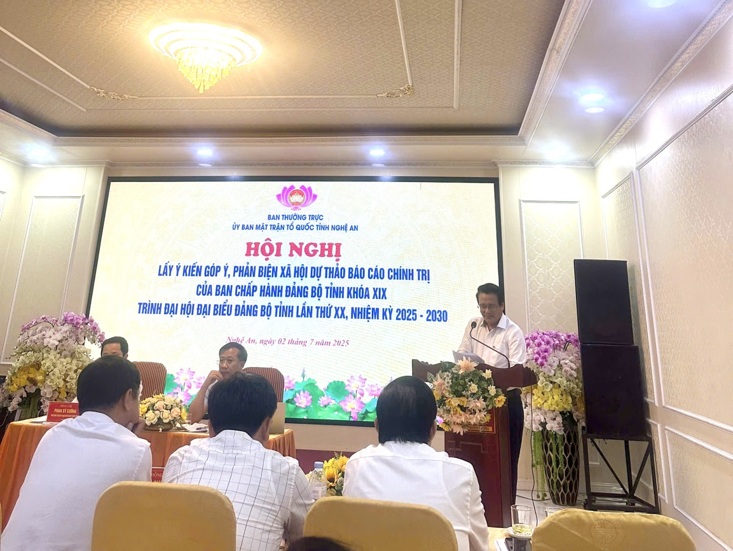 Phát huy vai trò phản biện của Mặt trận Tổ quốc trong xây dựng văn kiện Đại hội Đảng bộ tỉnh Nghệ An nhiệm kỳ 2025–2030