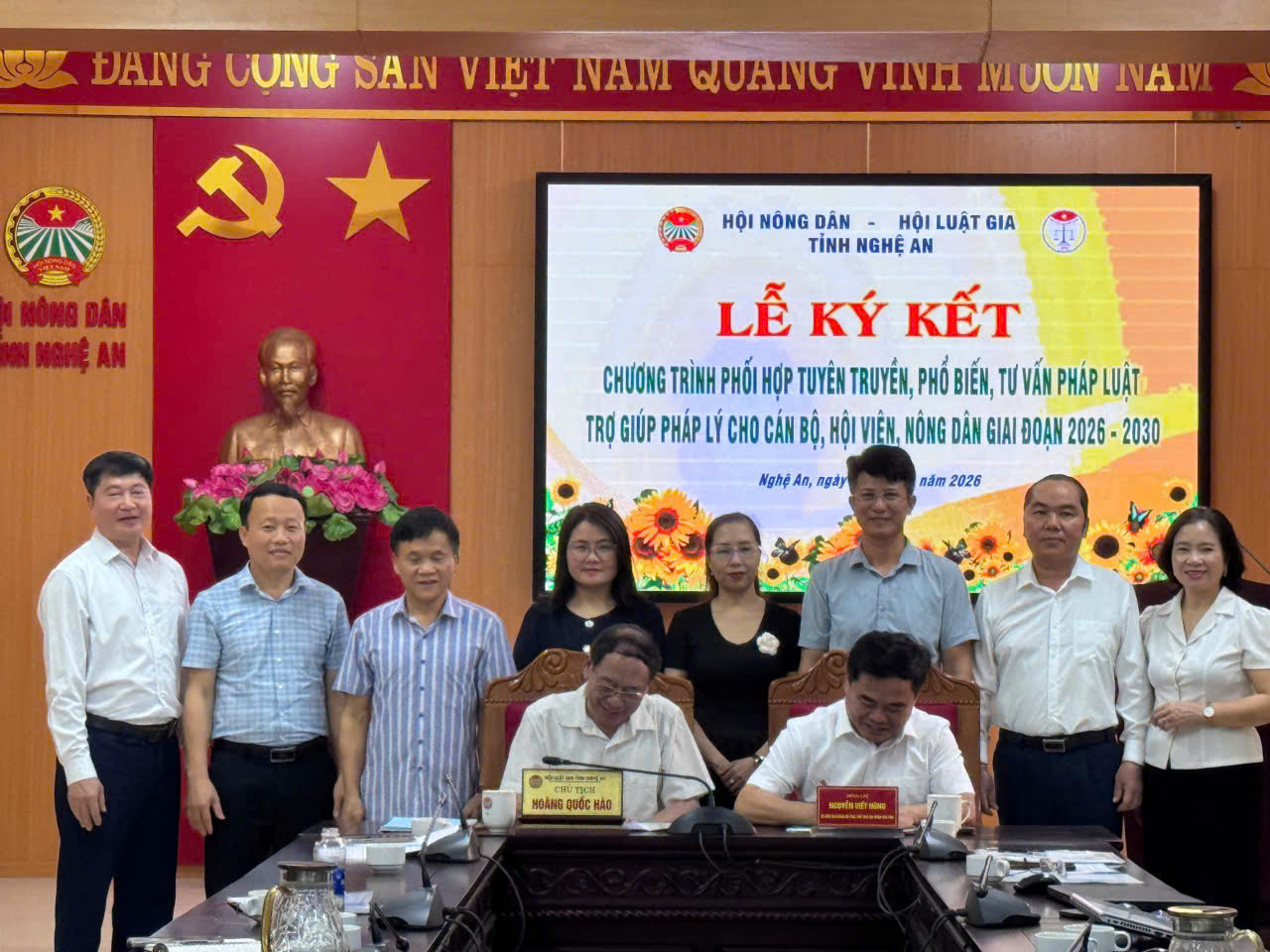HỘI LUẬT GIA TỈNH VÀ HỘI NÔNG DÂN TỈNH TỔ CHỨC KÝ KẾT  CHƯƠNG TRÌNH PHỐI HỢP GIAI ĐOẠN 2026-2030